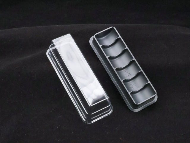 6 Cav. Macaron Tray + Lid (Pack of 25)
