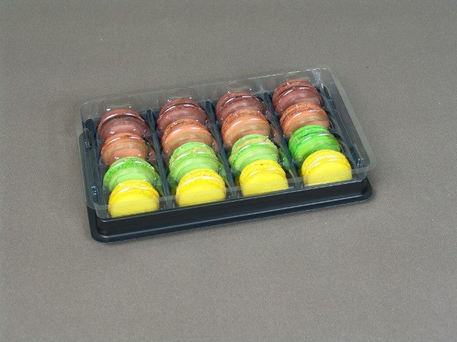 16 Cav. Macaron Tray + Lid (Pack of 25)